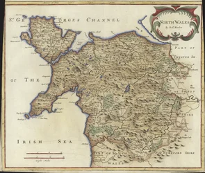 Mapa del norte de Gales